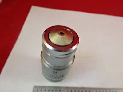 MICROSCOPE PART REICHERT PLAN ACHRO OBJECTIVE LENS 100X OPTICS AS IS B#D2-B-17