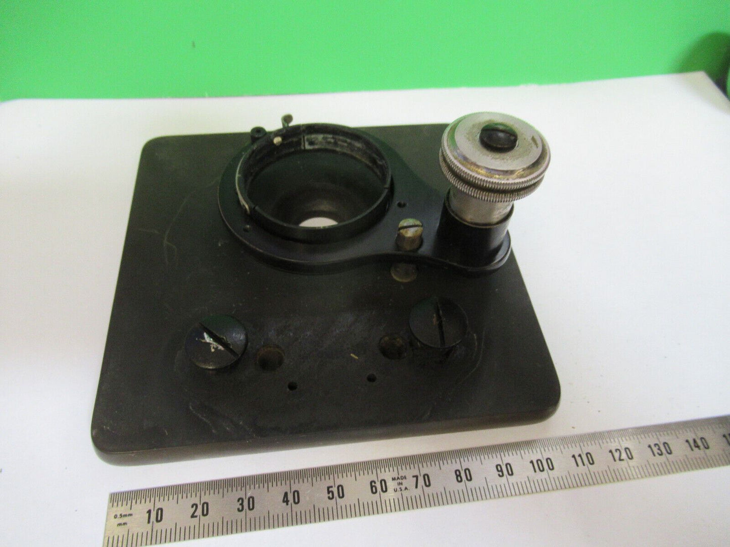 AO SPENCER STAGE SPECIMEN TABLE ANTIQUE MICROSCOPE PART AS PICTURED &H7-B-22