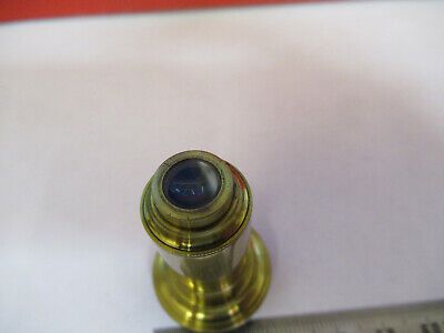 ANTIQUE BRASS LENS OPTICS OBJECTIVE MICROSCOPE PART LONDON AS PICTURED &87-FT-41