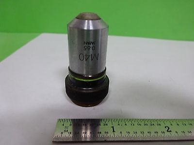 MICROSCOPE PART OBJECTIVE OLYMPUS M40 40X [fair] OPTICS AS IS BIN#Y6-E-14