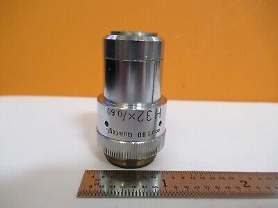 LEITZ QUARTZ UV OBJECTIVE H 32X INFINITY OPT MICROSCOPE PART AS PICTURED 8C-A-56