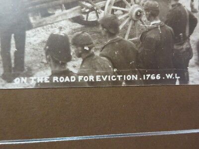 COLLECTABLE SEPIA HAND PRINTED PHOTO EVICTION SCENE W. LAWRENCE cir.1900 #G8-TOP