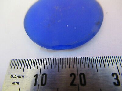 OPTICAL BLUE GLASS FILTER MICROSCOPE PART OPTICS AS PICTURED &F1-A-18