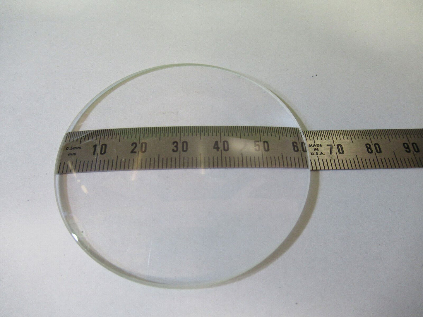 OPTICAL LARGE PLANO CONVEX GLASS LENS LASER OPTICS AS PICTURED #22-A-44