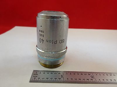 MICROSCOPE PART NIKON OBJECTIVE BD PLAN 40X OPTICS AS IS BIN#M3-B-34