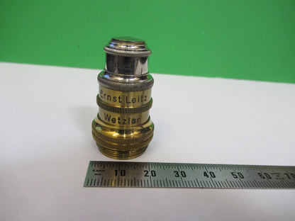 ANTIQUE BRASS ERNST LEITZ POL OBJECTIVE MICROSCOPE PART AS PICTURED #R6-A-70