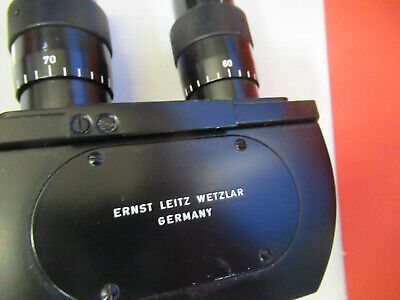 LEITZ WETZLAR BINOCULAR HEAD OPTICS  MICROSCOPE PART AS PICTURED &P8-A-27