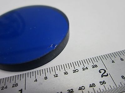 OPTICAL ROUND BLUE FILTER [chipped]  LASER OPTICS AS IS BIN#Q4-R-31