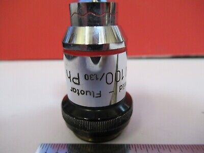 WILD HEERBRUGG OBJECTIVE FLUOR HI 100X PH MICROSCOPE PART AS PICTURED &A9-A-103