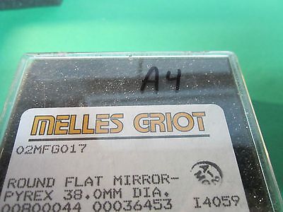 OPTISCHER MELLES GRIOT FLACHSPIEGEL 38 mm DURCHMESSER LASEROPTIK BIN#A4