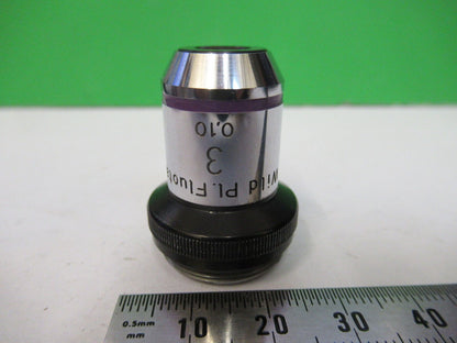 WILD HEERBRUGG SWISS OBJECTIVE 3X OPTICS MICROSCOPE PART AS PICTURED &R3-B-44