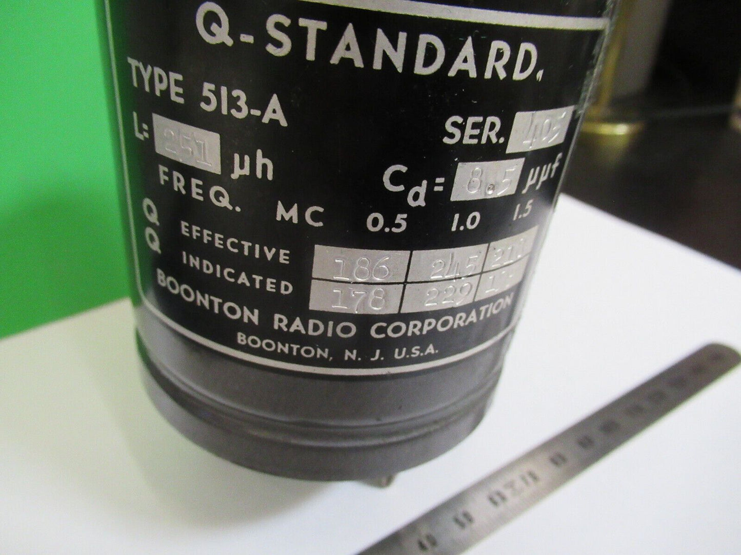 BOONTON RADIO Q FACTOR STANDARD CALIBRATION INDUCTANCE AS PICTURED &z5-a-20