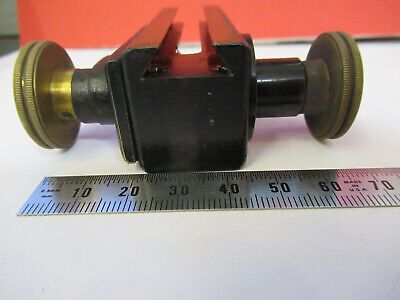 ANTIQUE BAUSCH LOMB BRASS STAGE 1,800's  MICROSCOPE PART AS PICTURED &P8-A-57