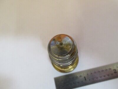 ANTIQUE BRASS ERNST LEITZ 1/12 OBJECTIVE MICROSCOPE PART AS PICTURED &7B-B-19