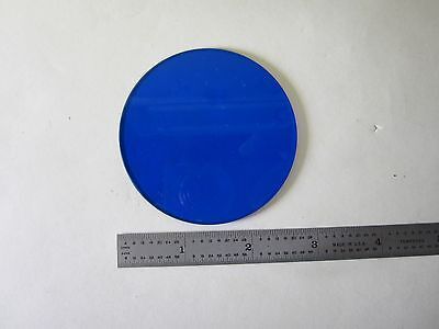 MICROSCOPE PART LEITZ GERMANY BLUE GLASS FILTER OPTICS AS IS BIN#15-B-13