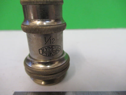 ANTIQUE OLYMPUS JAPAN OBJECTIVE 100X OPTICS MICROSCOPE PART AS PICTURED &R3-B-42