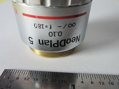 MICROSCOPE PART OBJECTIVE OLYMPUS JAPAN NEOPLAN 5X INFINITY OPTICS BIN#C8-23