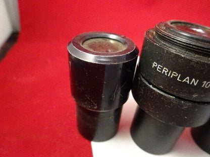 FOR PARTS LOT 7 EA EYEPIECES LEITZ + AO MICROSCOPE PART OPTICS AS IS &U7-B-41