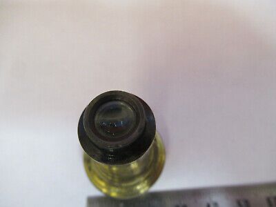 ANTIQUE BRASS LENS OPTICS OBJECTIVE MICROSCOPE PART LONDON AS PICTURED &87-FT-40