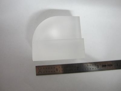 OPTICAL WEIRD SHAPE LENS ? PRISM ? [chipped on edge] LASER OPTICS BIN#F2-94