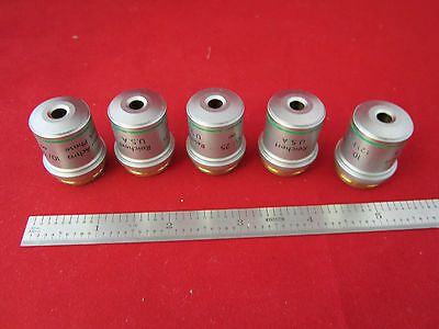 LOT 5 EA REICHERT MICROSCOPE OBJECTIVE PART [just shell , without optics] BIN #4