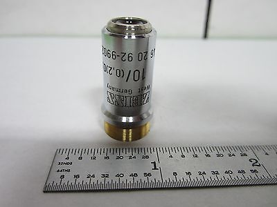 MICROSCOPE PART OBJECTIVE ZEISS GERMANY EPIPLAN 10X OPTICS AS IS BIN#L2-30