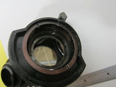 MICROSCOPE PART ILLUMINATOR + IRIS MIRROR LEITZ GERMANY OPTICS AS IS BIN#Q2-10