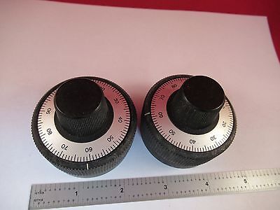 AS PICTURED PAIR MICROSCOPE PART KNOBS ZEISS GERMANY OPTICS a#F7-02