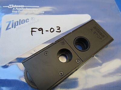 MICROSCOPE PART FILTER SLIDE ROTABLE A. STOP NIKON JAPAN AS IS BIN#F9-03