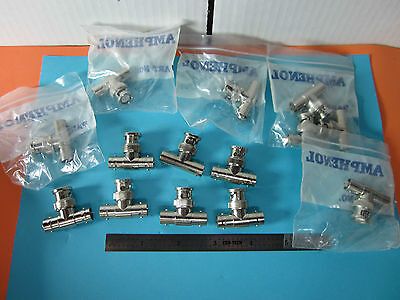 LOT 14 PCS BNC RF MICROWAVE CONNECTORS T BNC AS IS  BIN#B8-10