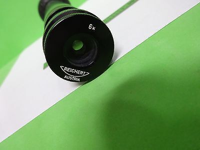 MICROSCOPE PART REICHERT AUSTRIA EYEPIECE OCULAR 6X + TUBUS OPTICS AS IS B#Y4-10