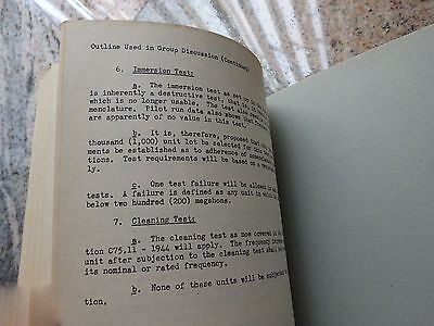 VERY RARE 1944 FREQUENCY CONTROL SYMPOSIUM PROCEEDINGS WWII ERA AS IS BIN#BLI