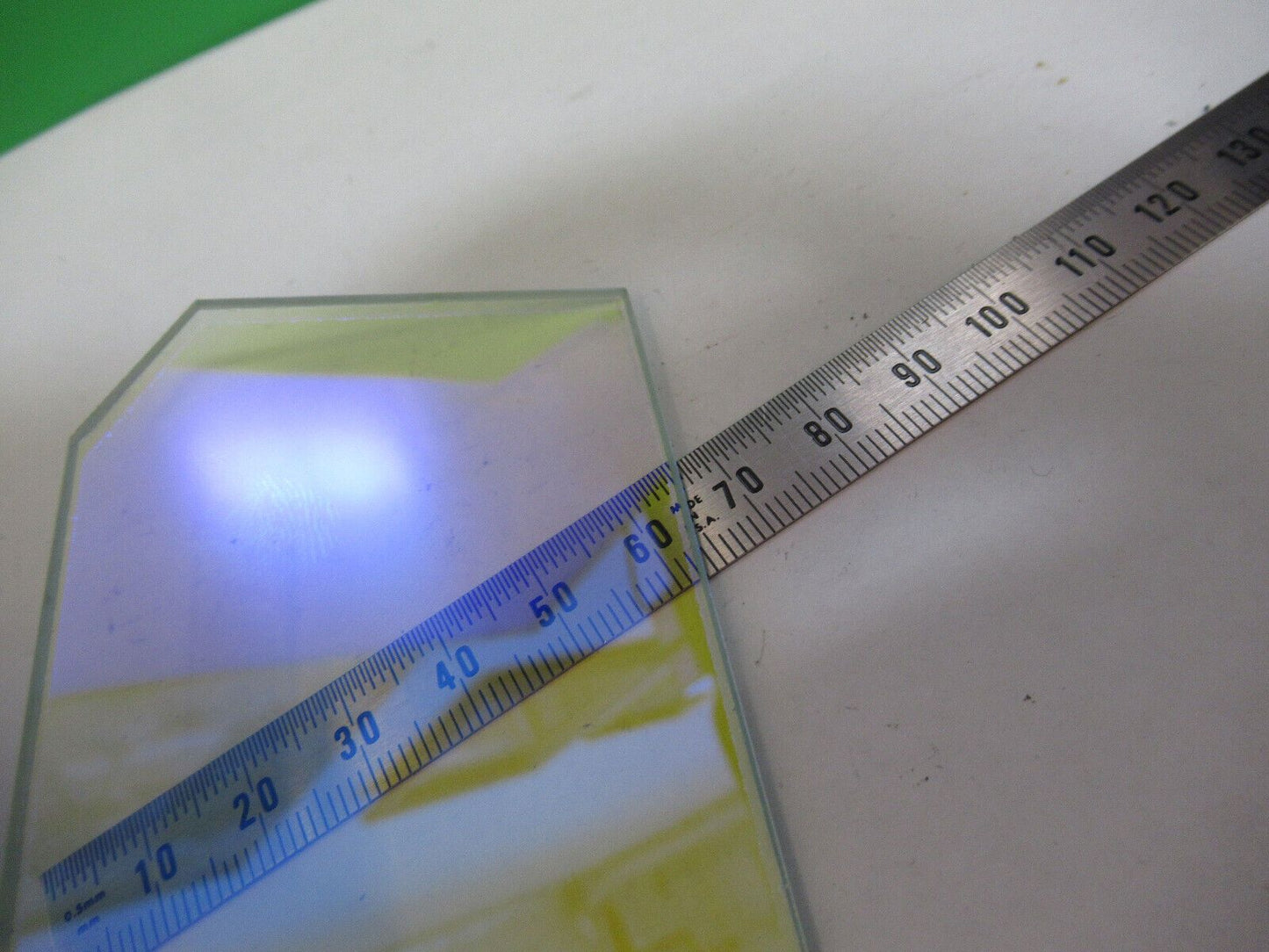 OPTICAL COATED GLASS PLATE DICHROIC LASER OPTICS AS PICTURED #Z8-A-16