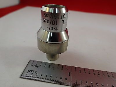 MICROSCOPE PART LEITZ GERMANY OBJECTIVE CUSTOM 10X UT OPTICS AS IS BIN#Q3-A-16