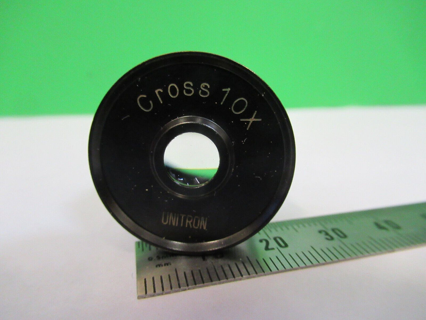 UNITRON JAPAN EYEPIECE 10X CROSS LENS MICROSCOPE PART AS PICTURED #88-A-18