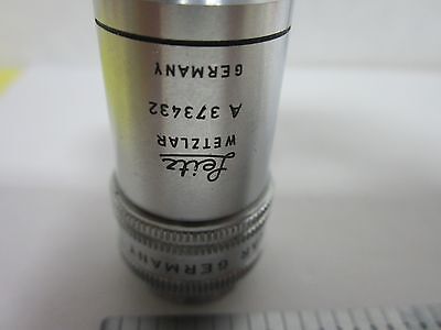 MICROSCOPE PART OBJECTIVE LEITZ GERMANY PLEZY 100X OPTICS AS IS BIN#H6-27