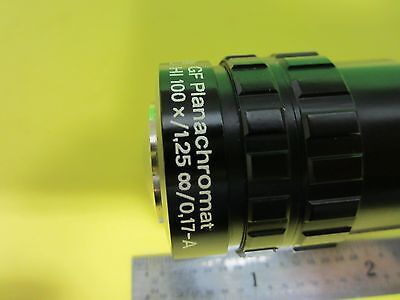 MICROSCOPE ZEISS OBJECTIVE 100X INFINITY OPTICS HI PLANACHROMAT BIN#11-DT-Z