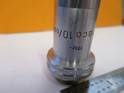 LEITZ GERMANY OBJECTIVE PHACO 10X /170 MICROSCOPE PART OPTICS AS PIC &A9-A-71