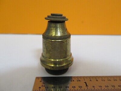 ANTIQUE BRASS UNKNOWN INCOMPLETE OBJECTIVE MICROSCOPE PART AS PICTURED &7B-B-27