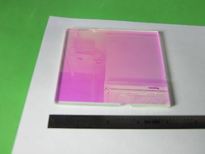 OPTICAL COATED GLASS chipped on edges LASER OPTICS BIN #32-96