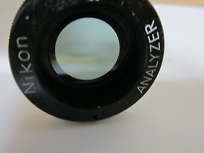 OPTICAL MICROSCOPE PART NIKON POLARIZER ANALYZER 20X OPTICS AS IS BIN#G4-42