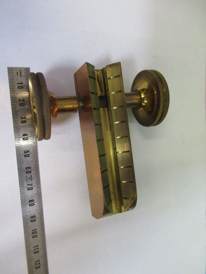 SPENCER ANTIQUE  BRASS STAGE SUPPORT MICROSCOPE PART AS PICTURED &R7-B-19Ax