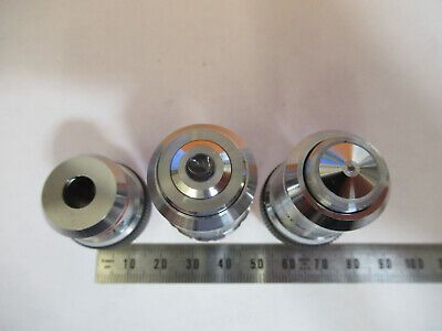 lot 3 ea assorted 4x 40x 100x /160 OBJECTIVE MICROSCOPE PART AS PICTURED R7-A-62