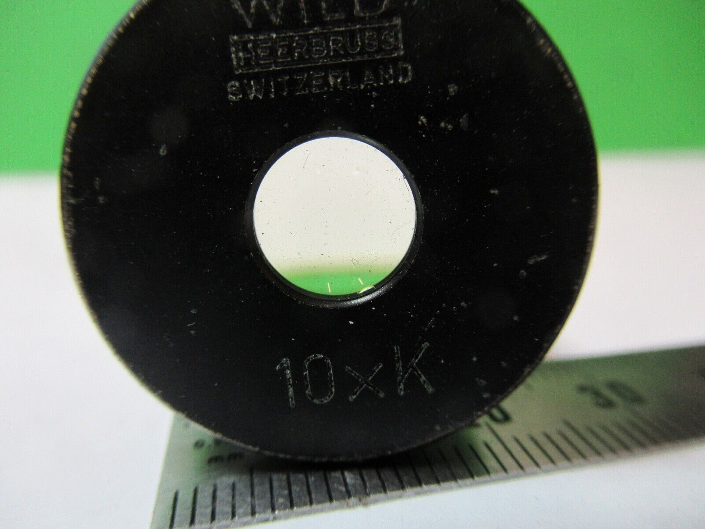 WILD HEERBRUGG SWISS 10xK EYEPIECE OPTICS MICROSCOPE PART AS PICTURED W4-B-33