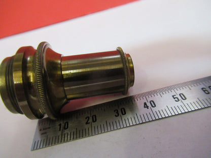 ANTIQUE  BRASS BECK LONDON OBJECTIVE 2 in MICROSCOPE PART AS PICTURED G4-A-108