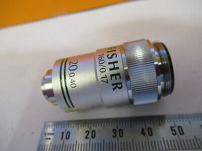 FISHER 20X /160 OBJECTIVE LENS OPTICS MICROSCOPE PART AS PICTURED &F1-A-80