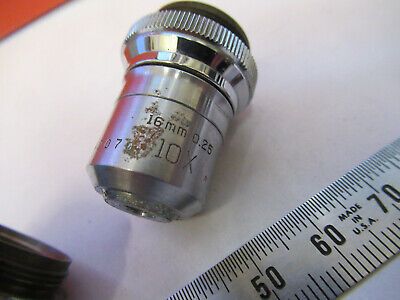 BAUSCH LOMB LOT 2 ea objective lens OPTICS MICROSCOPE PART AS PICTURED  &8Z-A-87