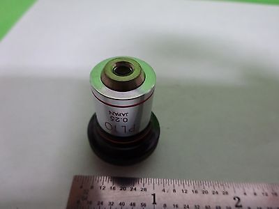 MICROSCOPE PART OBJECTIVE OLYMPUS JAPAN PL10 PLAN 10X OPTICS AS IS BIN#Y5-K-01