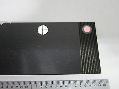 MICROSCOPE PART ZEISS FILTER SLIDE CROSSHAIR OPTICS AS IS BIN#M7-25