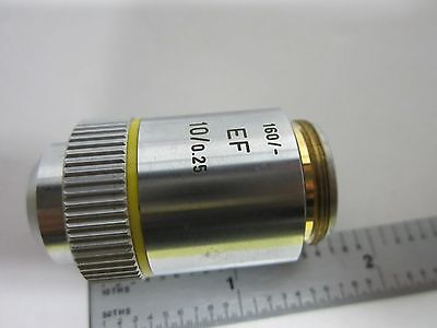 MICROSCOPE PART LEITZ GERMANY OBJECTIVE EF 10X OPTICS AS IS BIN#Q3-06